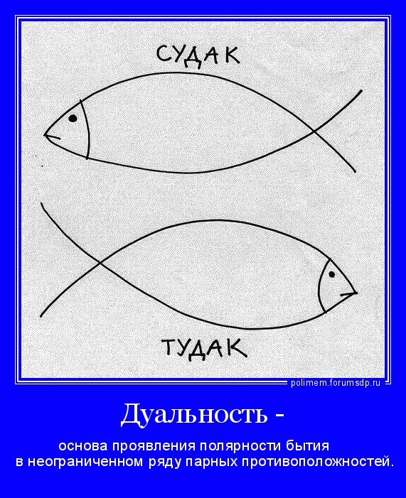 основа проявления полярности бытия в неограниченном ряду парных противоположностей.