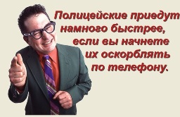 Полицейские приедут намного быстрее, если вы начнете их оскорблять по телефону.