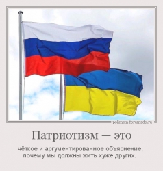 Патриотизм — это чёткое и аргументированное объяснение, почему мы должны жить хуже других. 